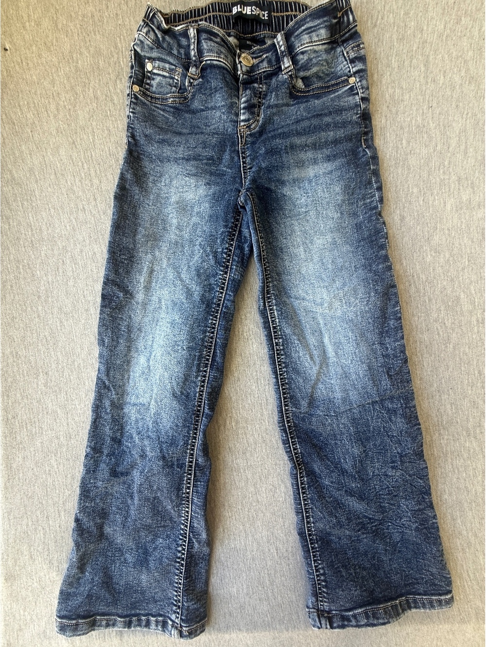 Blue Spice Girls Flare Jeans Dark Wash Size 7